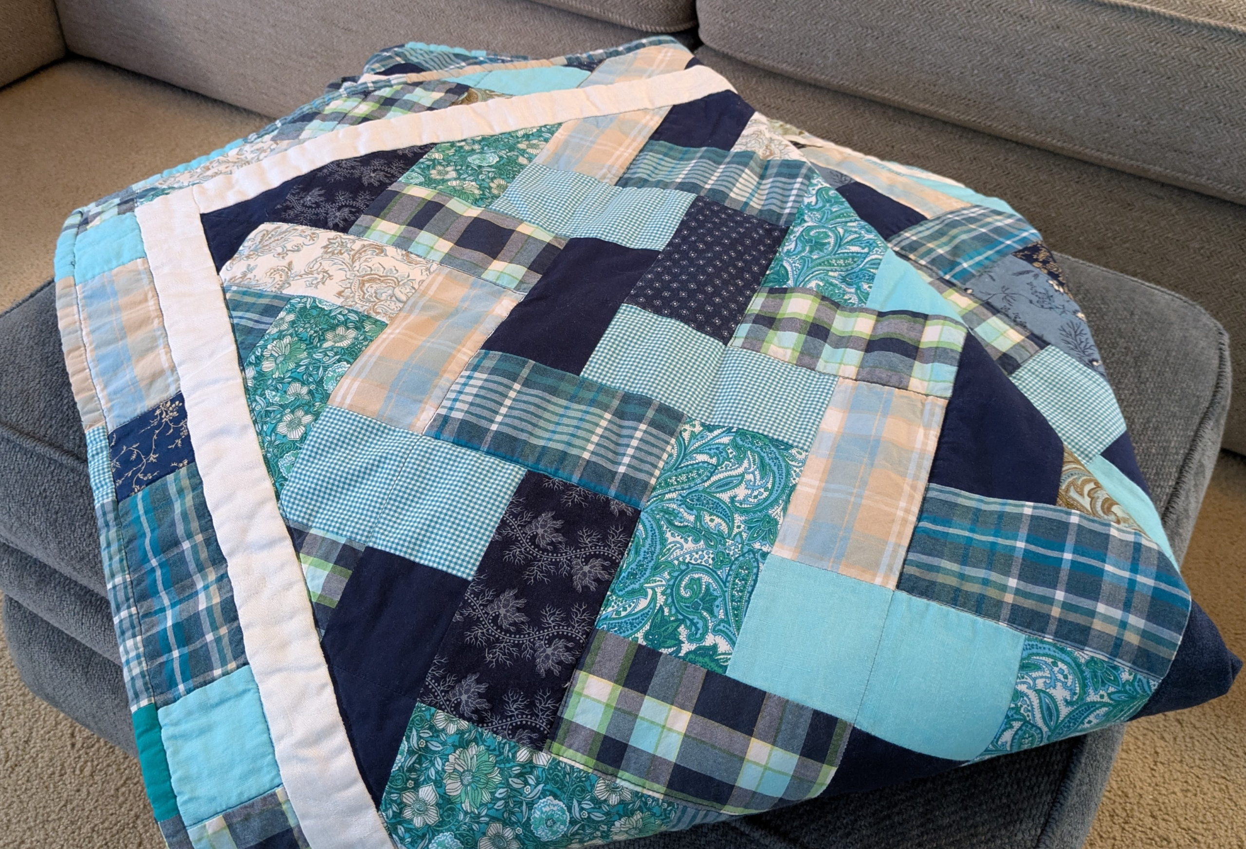 Blue shirt quilt