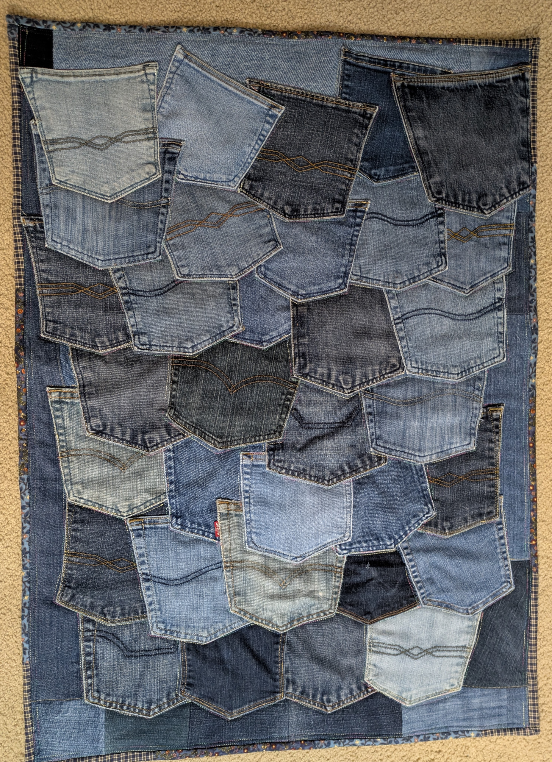 denim pocket rug