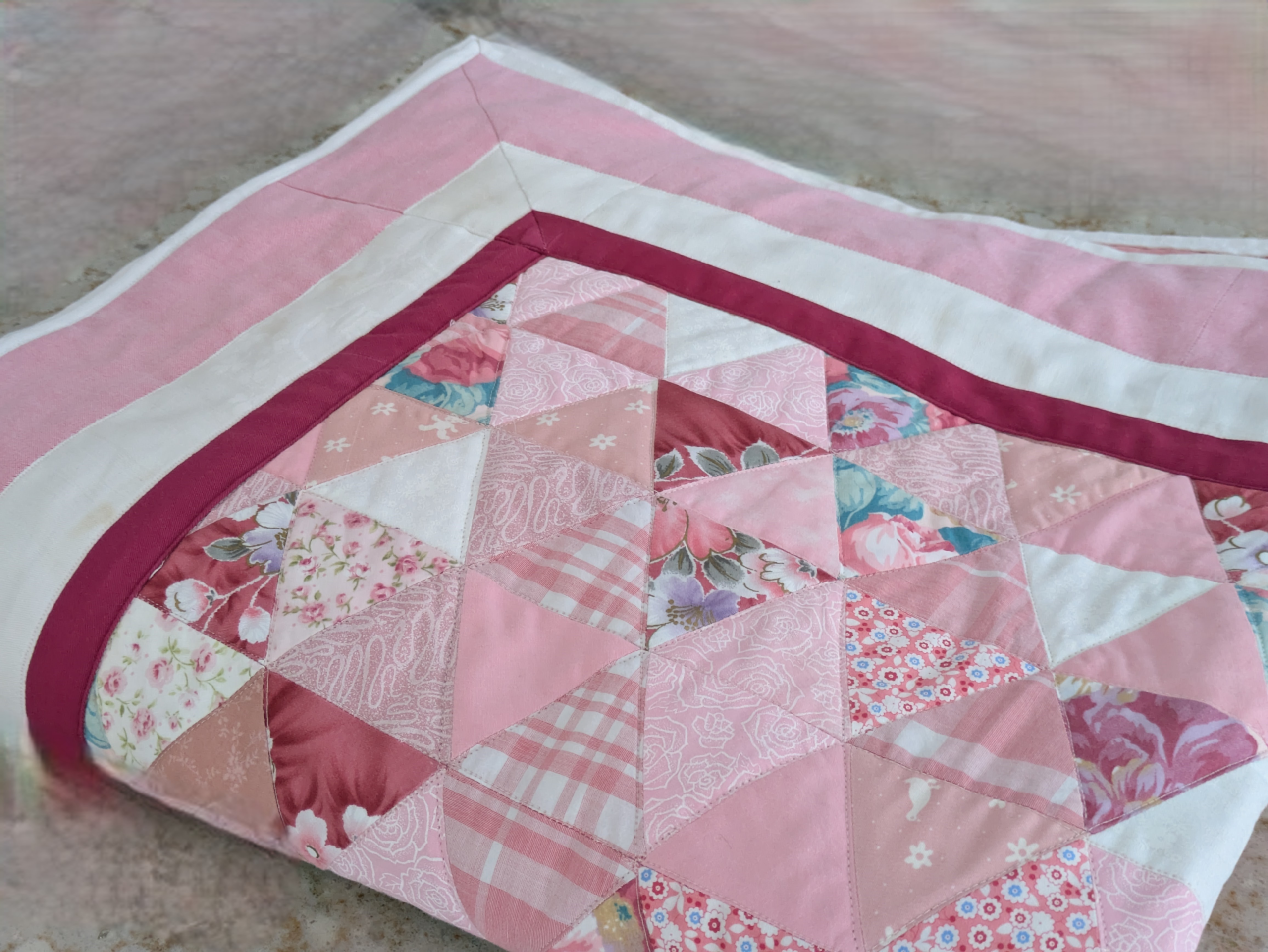 pink triangle quilt